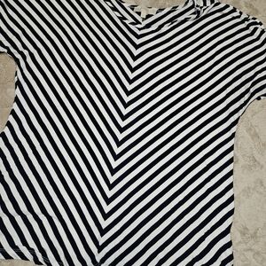 Striped Black and White Women's Top